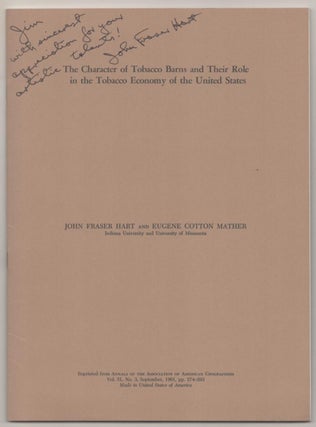 Item #185317 The Character of Tobacco Barns and Their Role in the Tobacco Economy of the...