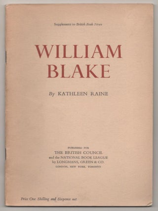 Item #185525 William Blake. Kathleen RAINE