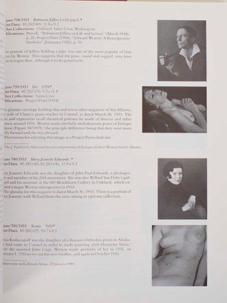 Edward Weston: Photographs from the Collection of the Center for Creative Photography