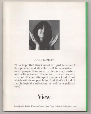 Item #186102 View: Vol. III No. 3 March 1981 - Joyce Kozloff. Robin WHITE, Joyce Kozloff