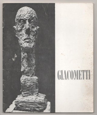 Item #186544 Alberto Giacometti: A Loan Exhibition. Alberto GIACOMETTI, Duncan Phillips