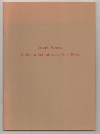 Item #186748 Joseph Beuys: Wilhelm-Lehmbruck-Preis 1986. Joseph BEUYS