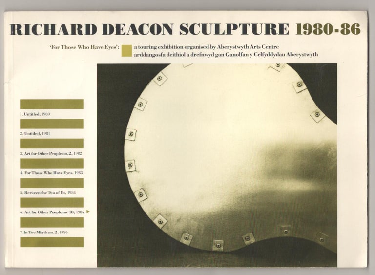 Item #186785 Richard Deacon: Sculpture 1980-86. Richard DEACON.