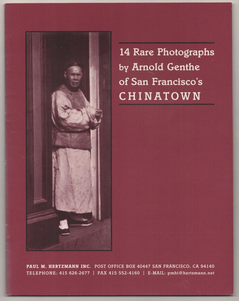 Item #186939 14 Rare Photographs by Arnold Genthe of San Francisco's Chinatown. Arnold GENTHE.