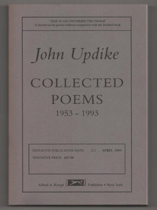Item #187501 Collected Poems 1953-1993 (Uncorrected Proof). John UPDIKE