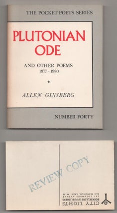 Item #187593 Plutonian Ode: Poems 1977-1980. Allen GINSBERG