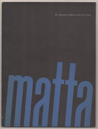 Item #187715 Matta - The Museum of Modern Art Bulletin Vol. 25 No. 1. William and Matta RUBIN