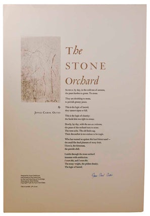 Item #188062 The Stone Orchard (Signed Broadside). Joyce Carol OATES