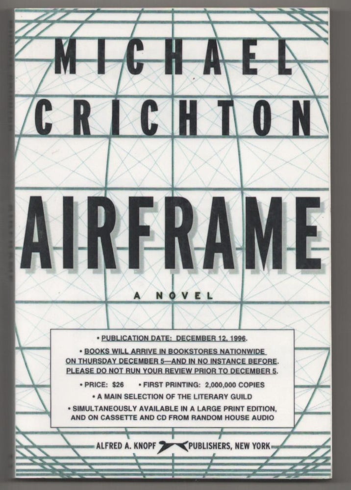 Item #188339 Airframe. Michael CRICHTON.