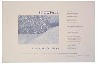 Item #188429 Snowfall (Signed Broadside). Tennessee WILLIAMS, Liza Jones