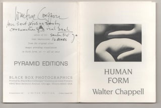 Item #188876 Human Form (Signed). Walter CHAPPELL, Robert Creeley