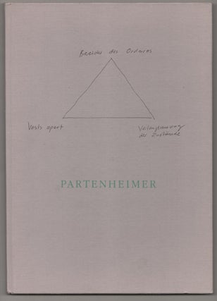 Item #188983 Jurgen Partenheimer: Vasts Apart. Werner HOFMANN, Jurgen Partenheimer