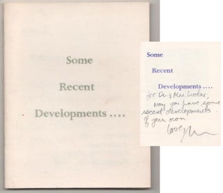Item #189064 Some Recent Developments (Signed First Edition). Michael PEVEN