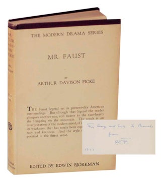 Item #189132 Mr. Faust (Signed First Edition). Arthur Davison FICKE