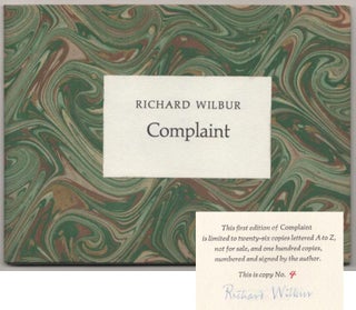 Item #189335 Complaint (Signed Limited Edition). Richard WILBUR