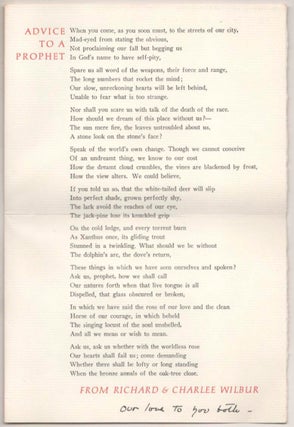 The Season's Greetings: Advice to a Prophet