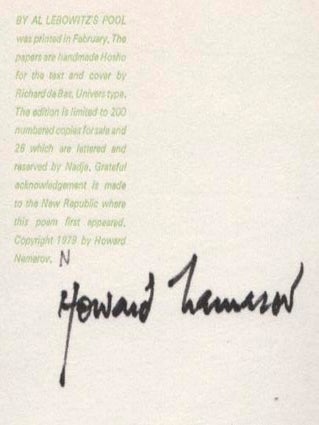 By Al Lebowitz's Pool (Signed Limited Edition)