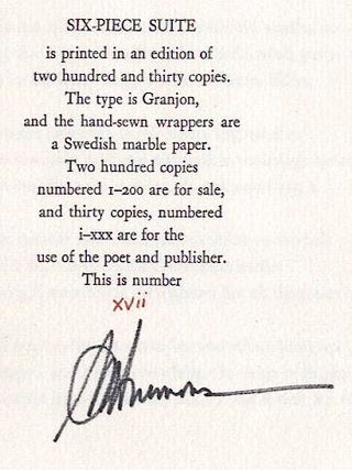 Six-Piece Suite (Signed Limited Edition)