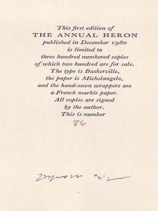 The Annual Heron (Signed Limited Edition)