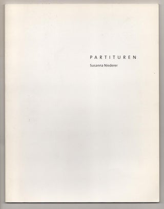 Item #189919 Susanna Niederer: Partituren. Susanna NIEDERER, Dr. Volker Rattemeyer