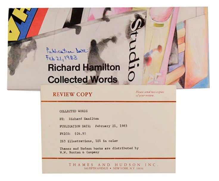 Collected Words 1953-1982 | Richard HAMILTON