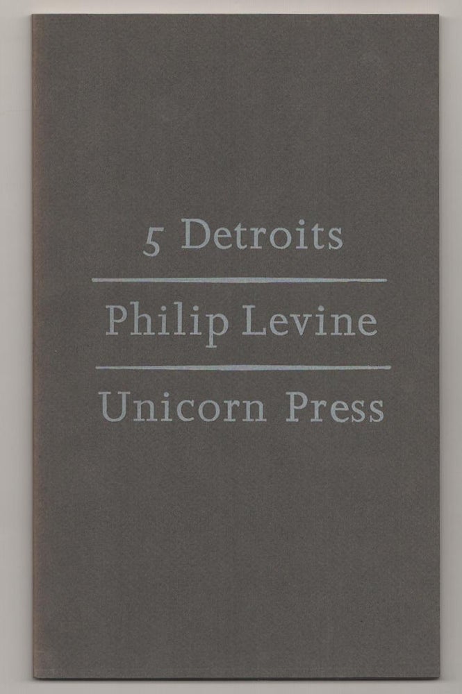 Item #189938 5 Detroits. Philip LEVINE.