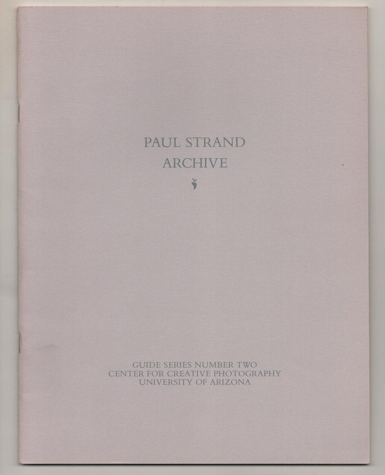 Item #189959 Paul Strand Archive. Sharon DENTON, Paul Strand.