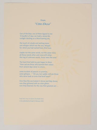 Item #190048 from "Cote d'Azur" Sarah ARVIO