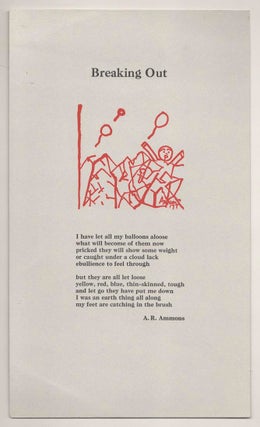 Item #190084 Breaking Out. A. R. AMMONS