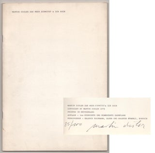 Item #190125 Das Meer Schwitzt & Ich Auch (Signed Limited Edition). Martin DISLER