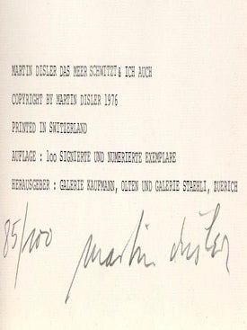 Das Meer Schwitzt & Ich Auch (Signed Limited Edition)