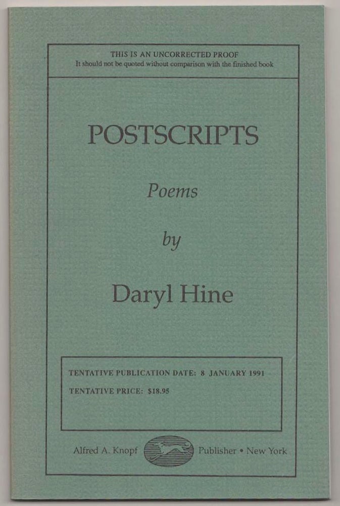 Item #190267 Postscripts. Daryl HINE.