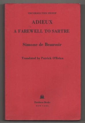 Item #190318 Adieux A Farewell to Sartre. Simone de BEAUVOIR