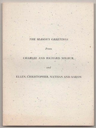 Item #190345 A Little Aubade. Richard WILBUR