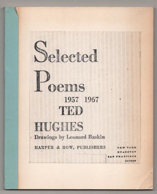 Item #190496 Selected Poems 1957-1967. Ted HUGHES, Leonard Baskin