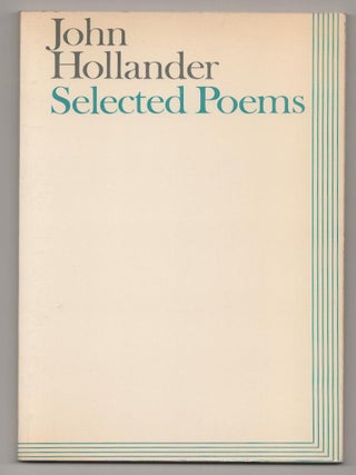 Item #190500 Selected Poems. John HOLLANDER