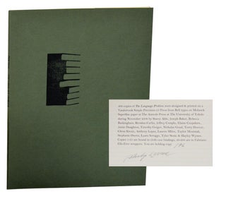 Item #190538 The Language Problem (Signed Limited Edition). Philip LEVINE