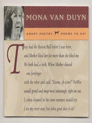 Item #190593 They had the Boston Bull before I was born. Mona VAN DUYN