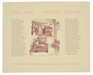 Item #190611 That Day (Signed Broadside). Philip LEVINE, Faye Kicknosway