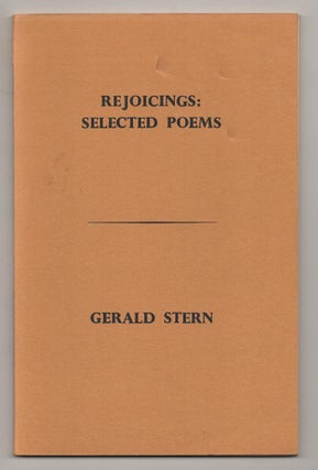 Item #190785 Rejoicings: Selected Poems. Gerald STERN