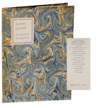 Item #190814 Lessons Learned (Signed Limited Edition). Reynolds PRICE