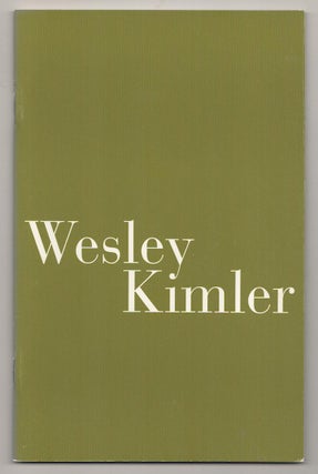 Item #190957 Wesley Kimler. Lynne WARREN, Wesley Kimler