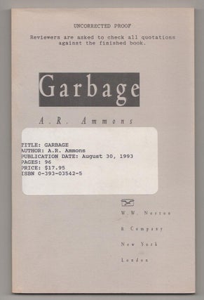 Item #191011 Garbage. A. R. AMMONS