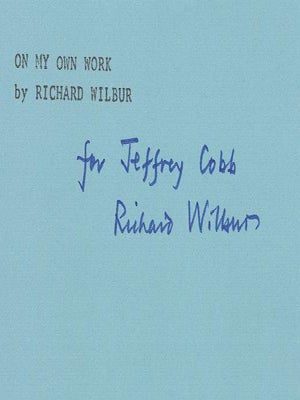 On My Own Work (Signed First Edition)