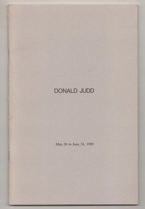 Item #191354 Donald Judd. Donald JUDD