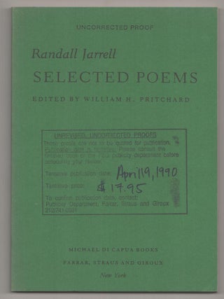 Item #191387 Selected Poems. Randall JARRELL