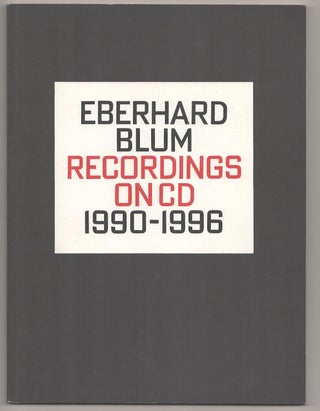 Item #191592 Recordings on CD 1990-1996. Eberhard BLUM