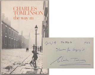 Item #192183 The Way In (Signed First Edition). Charles TOMLINSON