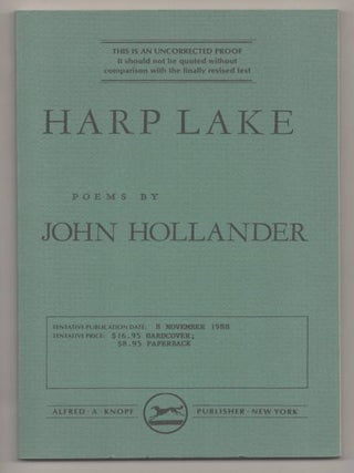 Item #192253 Harp Lake. John HOLLANDER