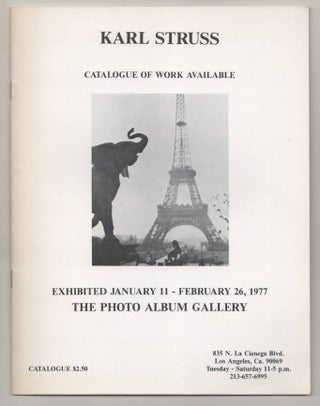 Item #192545 Karl Struss: Catalogue of Works Available. Karl STRUSS